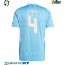Maglie da calcio Belgio Wout Faes #4 Seconda Maglia Europei 2024 Manica Corta